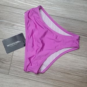 Pretty Little Thing purple Cheeky bikini bottoms